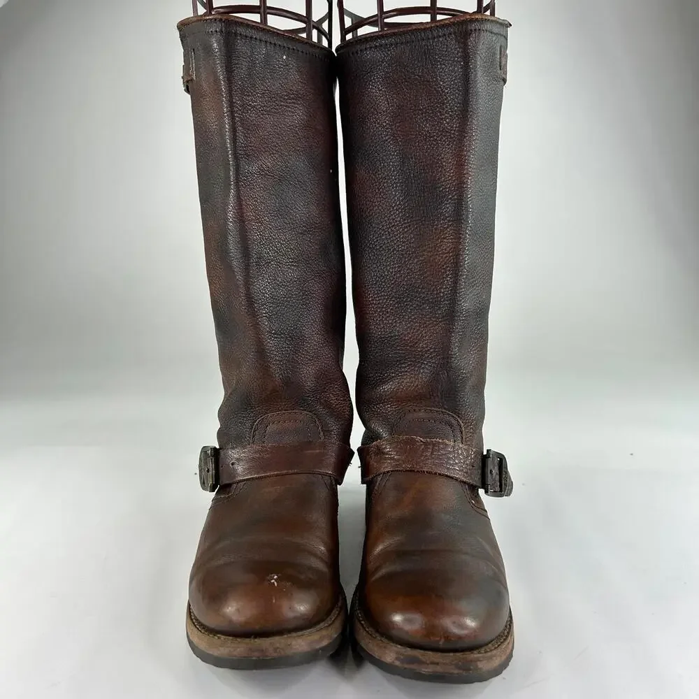 FRYE Veronica Slouch Women's Tall Boot US 7.5 B Leather Engineer Moto Boots - Picture 2 of 14